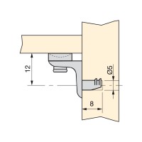REGGIP.VETRO PERNO/VENTOSA D5X8MM