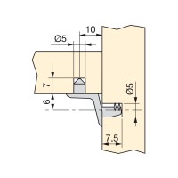 REGGIPIANO 2 PERNI Ø5MM NICHELATO