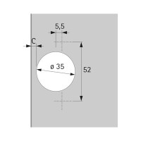 CERNIERA VEOSYS 105°INOX COL.0