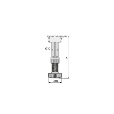 PIEDINO PVC Ø48 H100-130