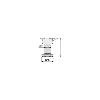PIEDINO PVC Ø48 H80-95