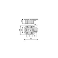 BASE PVC Ø48 P/VITE TRUCIOLARE