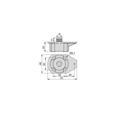 BASE PVC Ø48 C/BUSSOLA