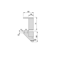 PIEDE PVC ALUMIX GR.ARGENTO H100