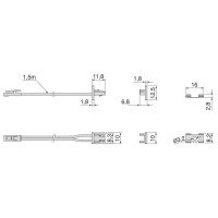 KIT CONNETTORE NERO + 4 CLIP