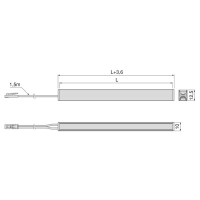 KIT LAMPADA NERA S/TOUCH L2900 4000°K 24V