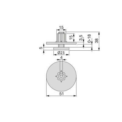 LIVELLATORE ZAMA P/BASE Ø51