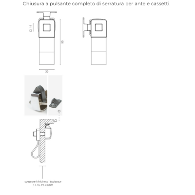 CHIUSURA A PULSANTE CUOIO MARRONE