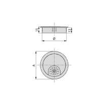 PASSACAVI ZAMA CROMATO LUCIDO SP13MM Ø60