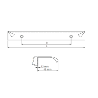 MANIGLIA HEXA NERA 1200MM