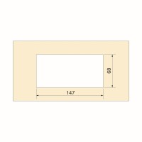 PASSACAVO QUADRUM ARGENTO 160X80MM