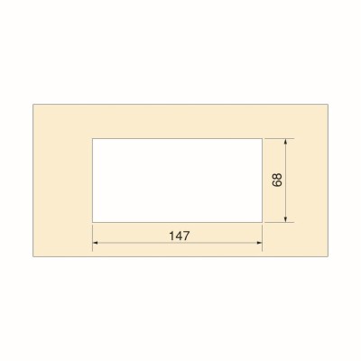 PASSACAVO QUADRUM ARGENTO 160X80MM