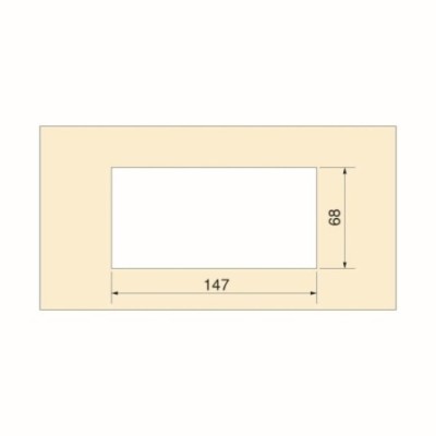PASSACAVO QUADRUM NERO OPACO 160X80MM