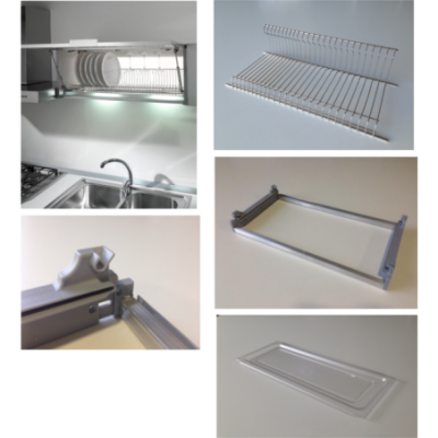 SCOLAPIATTI IN FILO INOX UNICO MOD.900MM