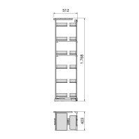 HARMONY COLONNA ESTR.ANTRACITE H1780 P450MM