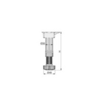 Piedino PVC Ø48 H120-150 Emuca | Hammer Forniture