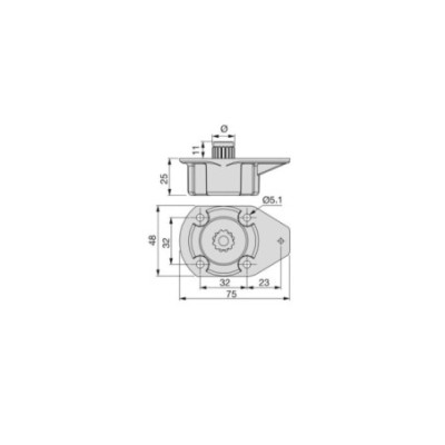 Base PVC Ø48 C/Bussola Ø16 Emuca | Hammer Forniture