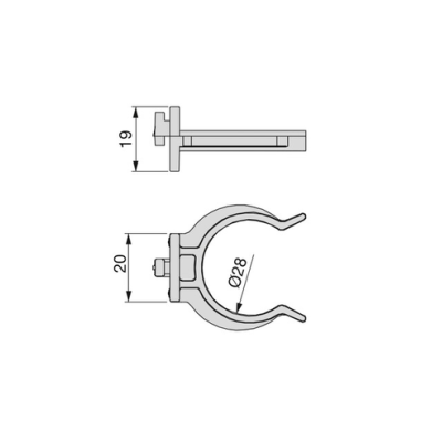 Gancio Porta Zoccolo PVC Emuca | Hammer Forniture