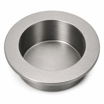 MANIGLIA INC.TONDA NIKEL SAT. Ø30X12MM