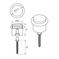 FERMAPORTE Ø24,5X27MM INOX