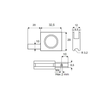 MANIGLIETTA PLST M2740