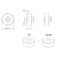 Boccola per Perno Sup./Infer. Ø25X10MM SISO A/S | Hammer Forniture